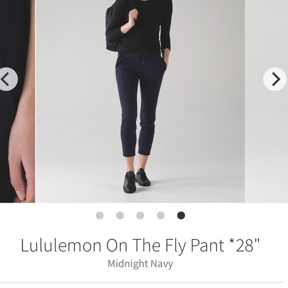 Lululemon On the Fly 7/8 Pant - Navy - size 4 - Picture 4 of 5